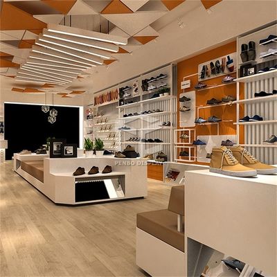 ODM Electroplates Retail Shoe Display Racks Store Wall Shelf
