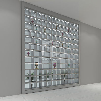 16mm Thick MDF Museum Wall Display Cases 6000mm High Wooden Museum Display Cases